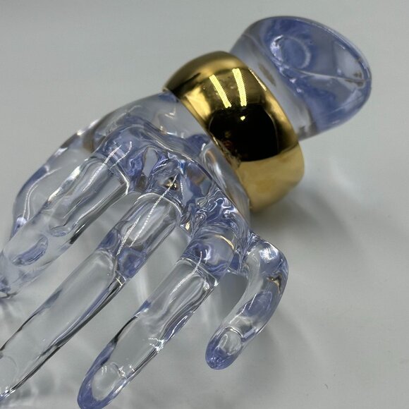 Vintage Monet Cuff Bracelet Gold Tone Chunky Sculptural Wide Band 6.5" - Picture 7 of 9